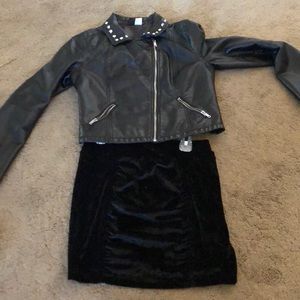 Super lux crushed velvet vintage mini skirt ruched